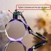 5PCS Crystal Keyring Pendant With LED Light Personalized Glass Commemorative Pendant Souvenir for Luminous Interior Accessories