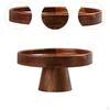 Solid Wooden Tray Appetizer Serving Cake Plate Stand,High Footed,for Fruit Snack Wedding