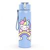 1PC Unicorn Cartoon Pattern 750ml Color Plastic Sports Water Bottle Leakproof Flip Straw Lid Suitable for Sports Office Home Use