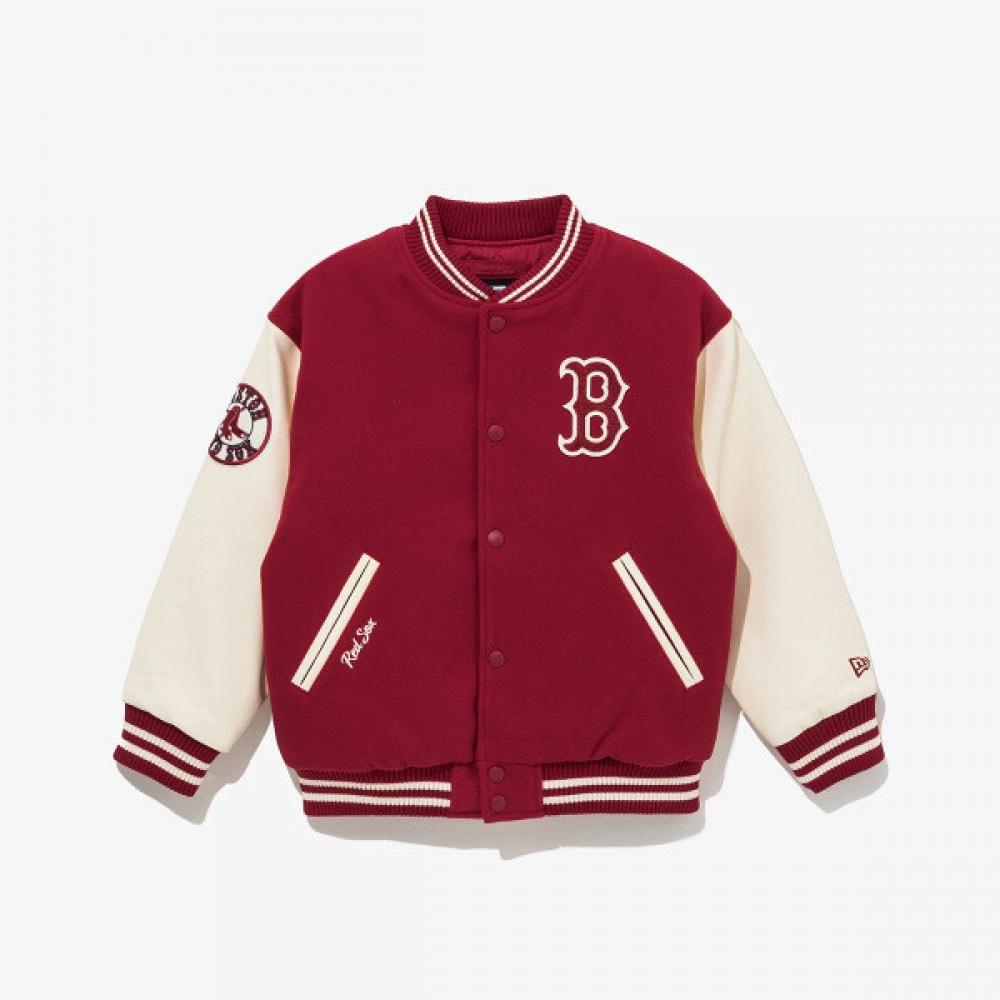 Куртка-бомбер New Era Mlb Boston Red Sox с нашивками, красная 160