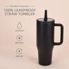 1200ml Double Wall Vacuum Insulated Travel Tumbler With Leakproof Foldable Straw Lid Car Office Outdoor