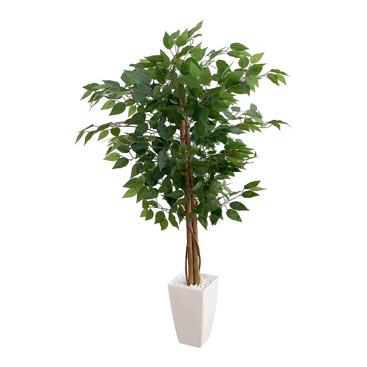 

РАКУ Искусственный Зеленый Бенджамин Высота 120см Декоративное Растение Искусственное Лиственное Растение Искусственный Цветок Простой Офис Внутри Интерьер Большой Горшок Стильный