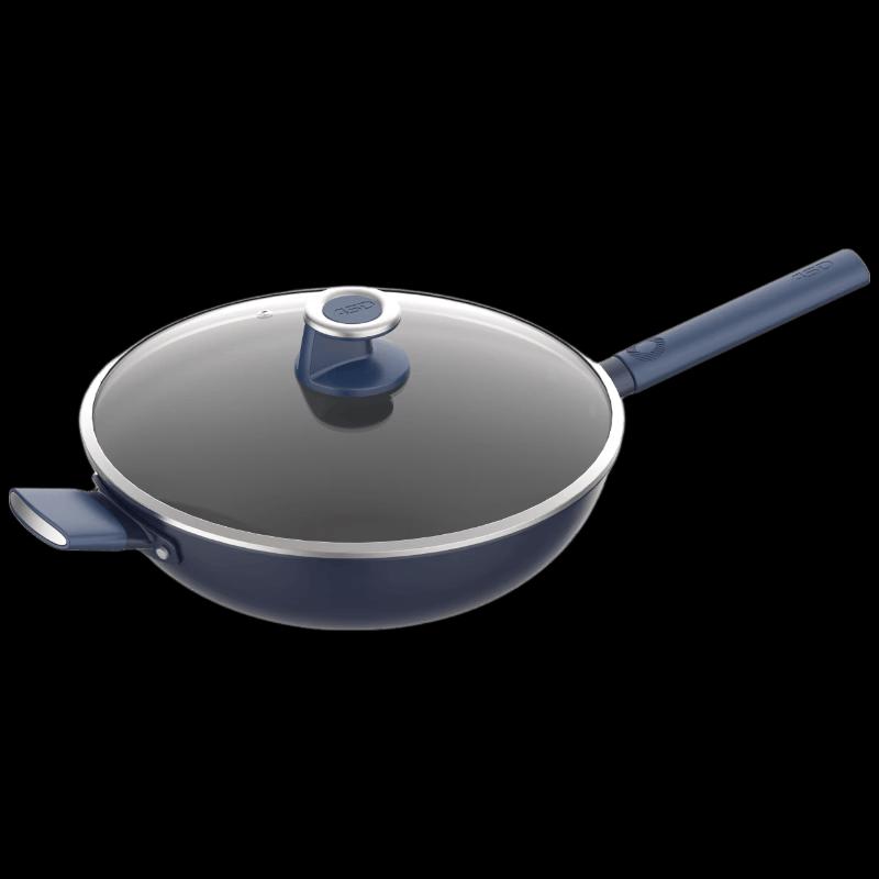 Aishida 32cm Titanium Crystal Non-stick Wok