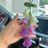Lily Of The Valley Handmade Crochet Flowers Car Pendant Decora Artificial Flowers Hanging Decoration Car Pendant Knitted Flower