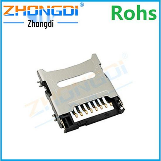 MicroSD (TF) Card Socket TF-006A-H18-P Flip-type H1.8