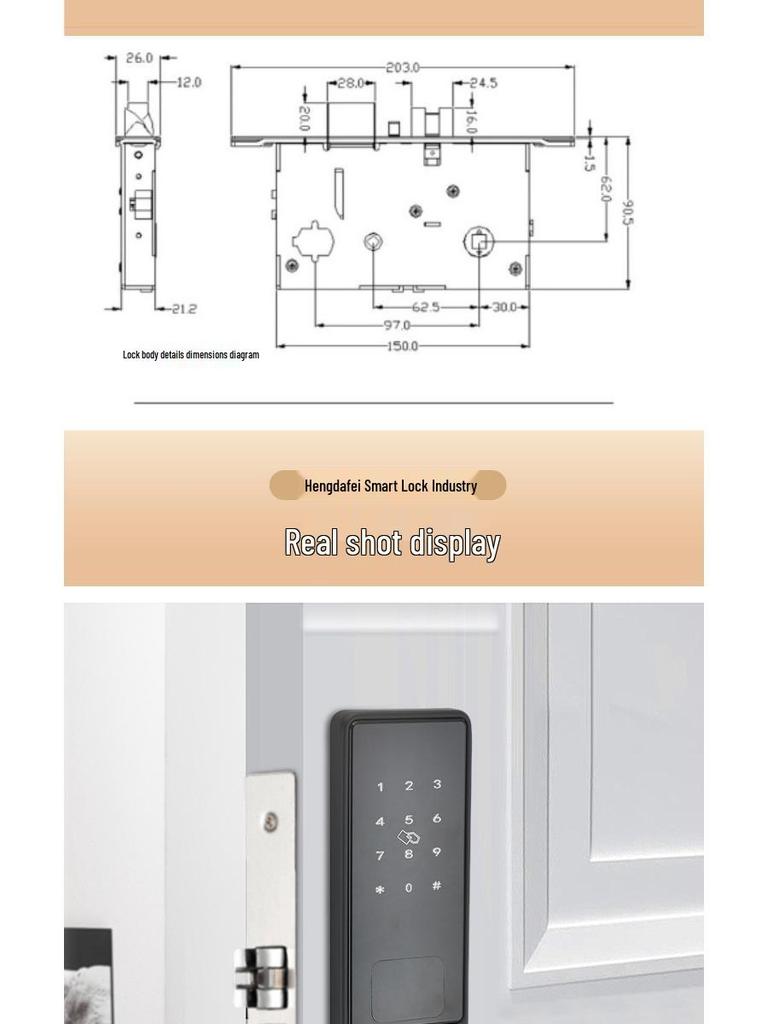 Hotel & Apartment Smart Lock with Remote & Card Access