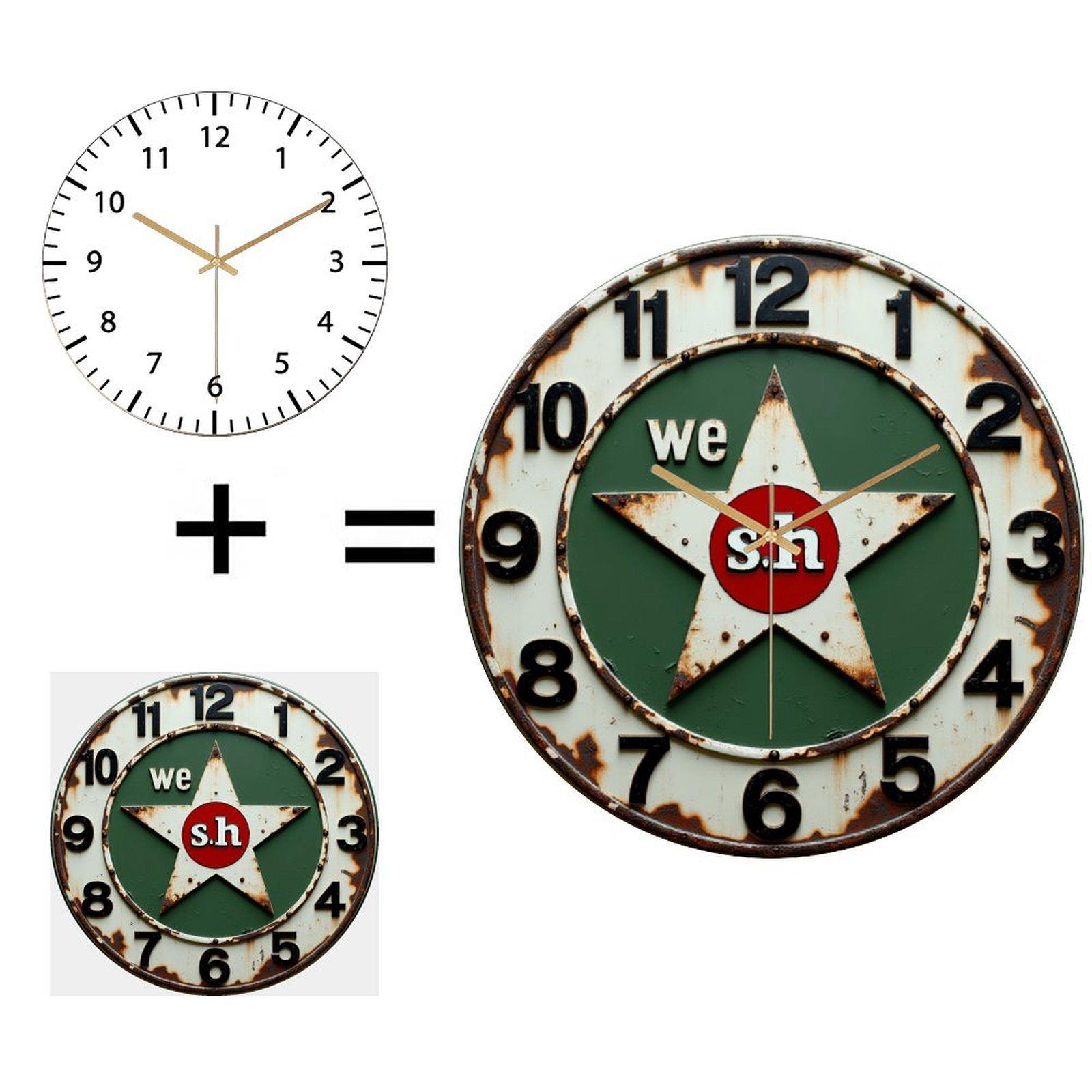 12 Inch Diameter Glass Wall Clock Manufactured with Meticulous Attention to Detail (White,12 in(30.48cm)) белый