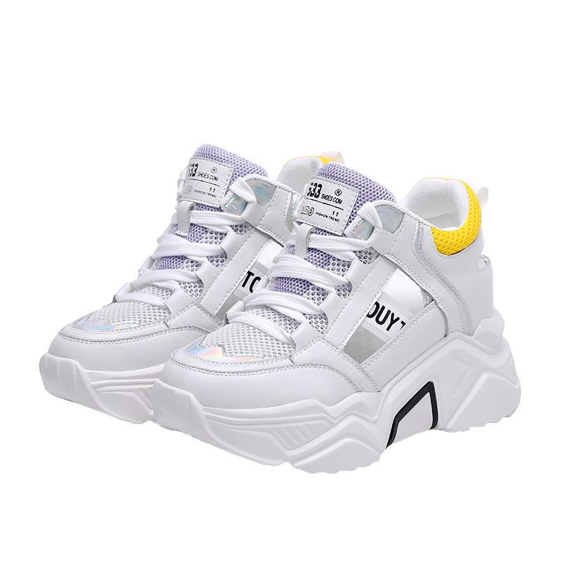 Dad Shoes neue Sommer dicke Sohle innen höhenverstellbar Sportschuhe trendige Schuhe Netz atmungsaktive Netzschuhe