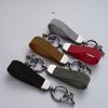 Simple Fashion Suede Leather Rope Metal Horseshoe Buckle Keychain Ring for Women Men Backpack Waist Hanger Jewelry Accessories