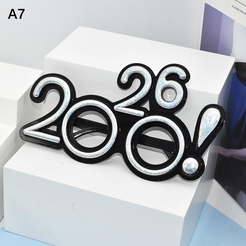 2026 Číslo Brýle Šťastný Rok Brýle Diamantové Třpytivé Sluneční brýle Cosplay Rekvizita Vánoční Párty Dekorace Zábavné Brýle
