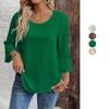 Heißer Verkauf Europäischer Amerikanischer Stil Bluse Top Frühling Sommer Lässiges Hemd Pailletten Rundhals Damenmode