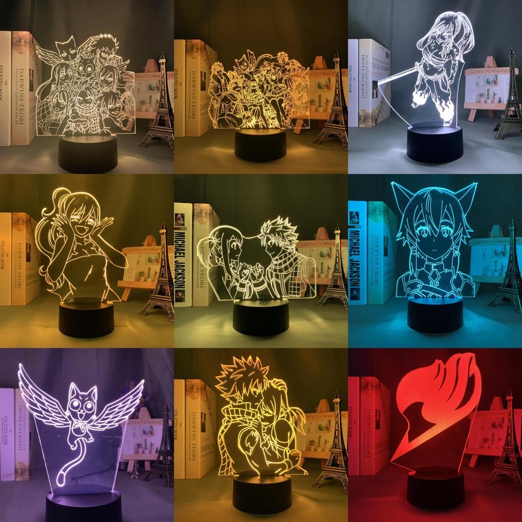 Night 3d Lights Boys Girls Fairy Tail Action Figure Fairy Lamp 16 Remote Colors