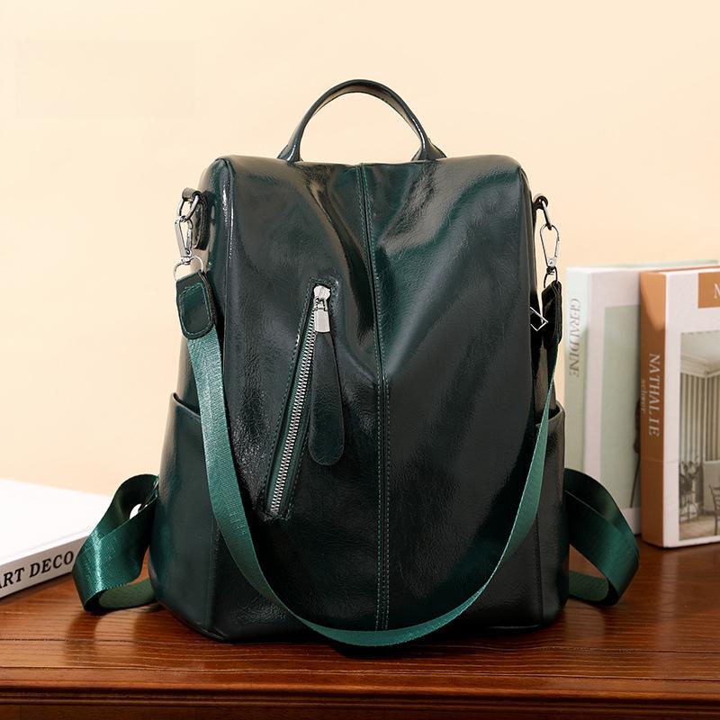 Anti-theft Soft Leather Backpack For Women - Large Capacity Fashion Travel Bag, Convertible Shoulder Bag