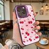 Cherry and Bow Pattern Shockproof Phone Case for Iphone 16 15 14 13 12 11 Pro Max/Mini Anti-Scratch Premium Hard Cover