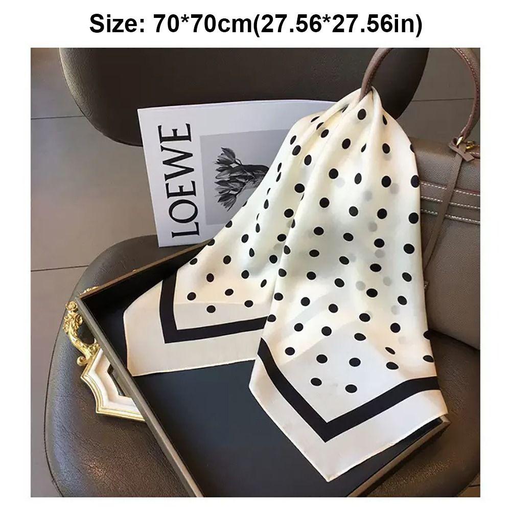Square Hair Scarf Double Sides Neckerchief Fashion Silk Scarf  Gift
