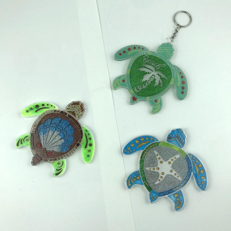 Shiny Glossy for Turtle Shape Ornament Silicone Epoxy Resin Mold DIY Keychain Pendant Jewelry for Valentine Gift Craft