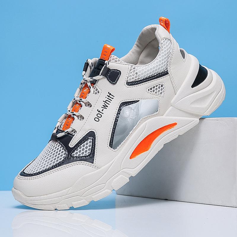 

Модные мужские новые сандалии, модная дышащая мягкая подошва, повседневная удобная мужская обувь для ходьбы 2024 43 оранжевый