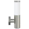 Outdoor Wall Lamp Silver 15 x 7.5 x 33 cm Stainless Steel and Plastic