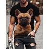 T-shirt modello tigre T-shirt estive da uomo Streetwear God T-shirt nera con stampa 3D T-shirt moda O collo manica corta