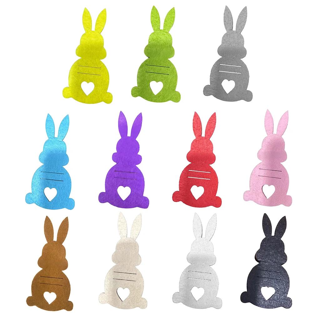 6Pcs DIY Easter Rabbit Cash Holder Unique Cotton Cloth Bunny Money Holder Ornaments Easter Money Holder Cards