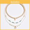 Bohemian Shell Necklace Set For Women Handmade Geometric Beach Jewelry Gift For Summer
