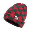 Clape Knit Warm and Warm for Autumn and Checkered One Size Fits Available In Two Checkered Beanie Hat for Outdoor Activities Like Mountain and Cycling