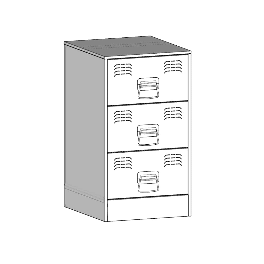 Nightstands 2 pcs. Pink 34.5 x 39 x 62 cm Steel