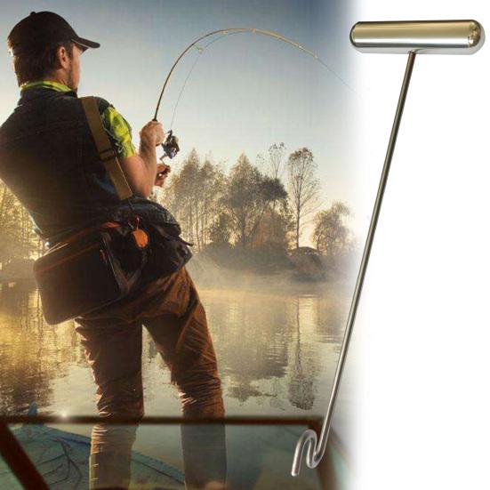 Fishing Hook Remover Tool with Ergonomic Handle Portable Stainless Steel Fish Saltwater Dehooker Aluminum Shark Hook Remover