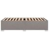 Bed Frame without Mattress Taupe 100x200 cm Fabric