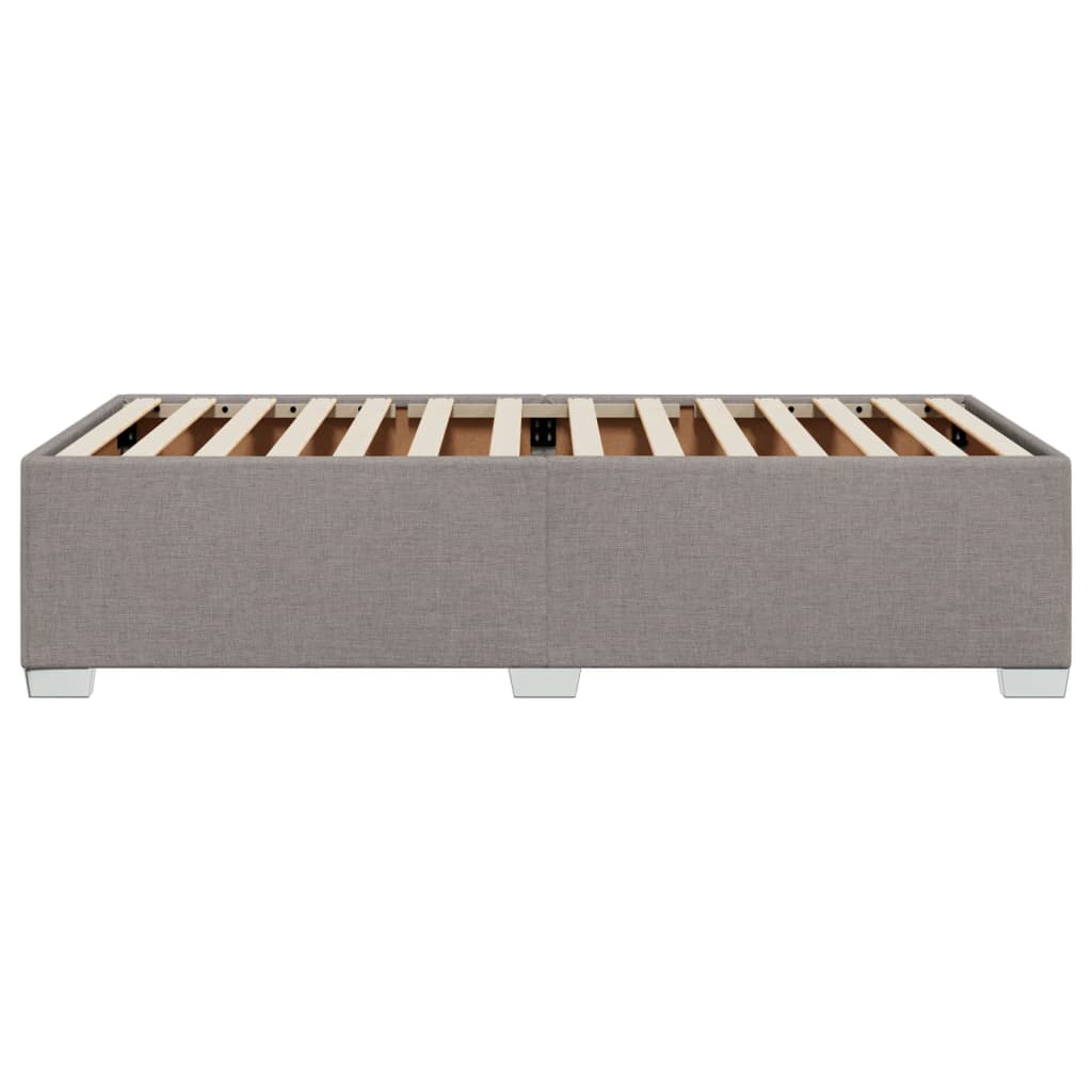 Bed Frame without Mattress Taupe 100x200 cm Fabric