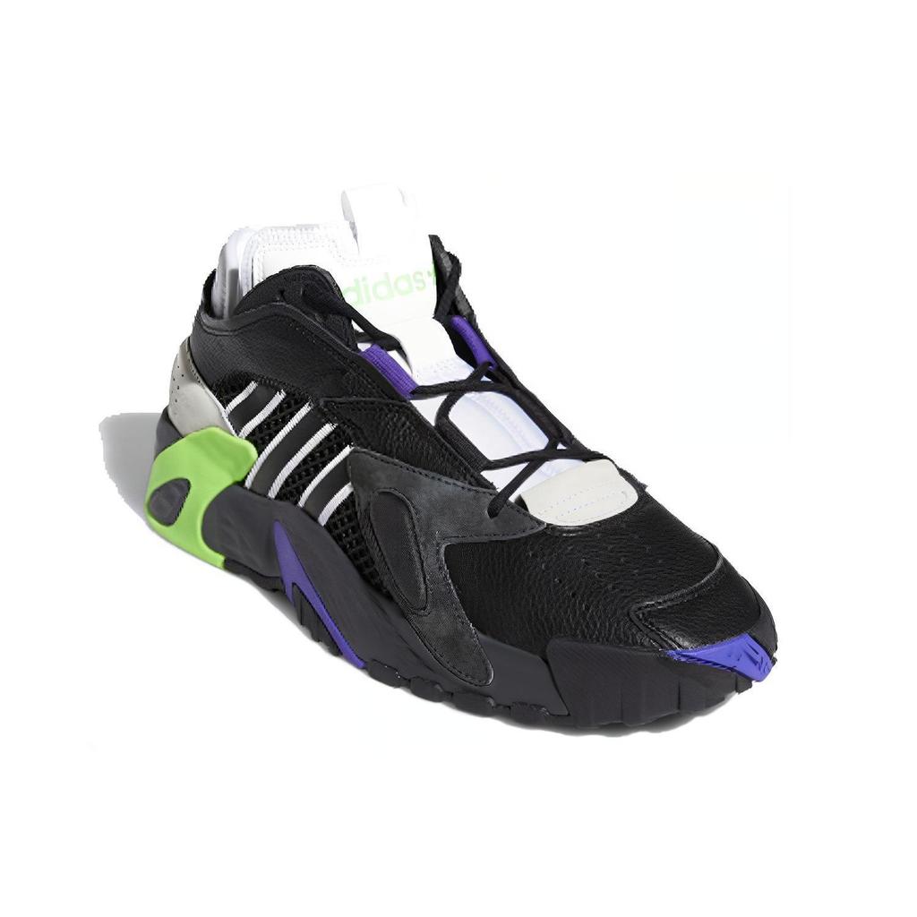 adidas Originals Streetball Rutschfest Leichtgewichtige Low-Top Basketballschuhe Unisex Sneaker Schwarz Grün Weiß EG2995