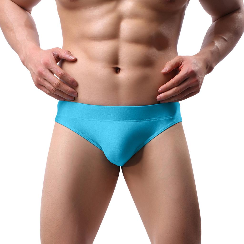 Mens Underwear Pouch Shorts Solid Underpants Breathable Soft Briefs Panties