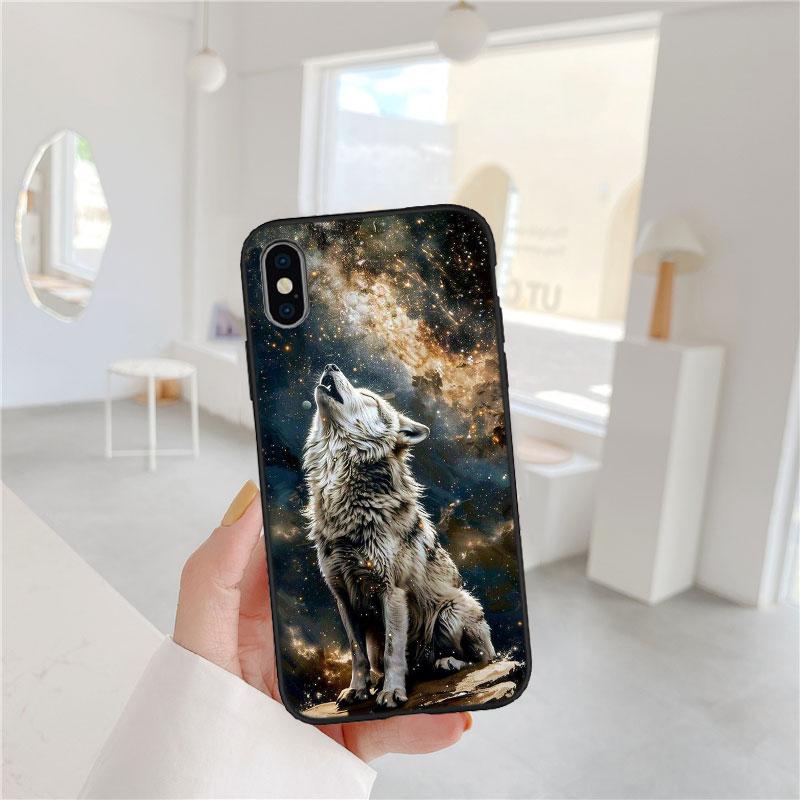 

CJ8 Animal Wolf Soft Shell Phone Case for iPhone SE X XS XR 11 16E 17 Pro Max Air 8 7 6 6s Plus iPhone 8 Plus