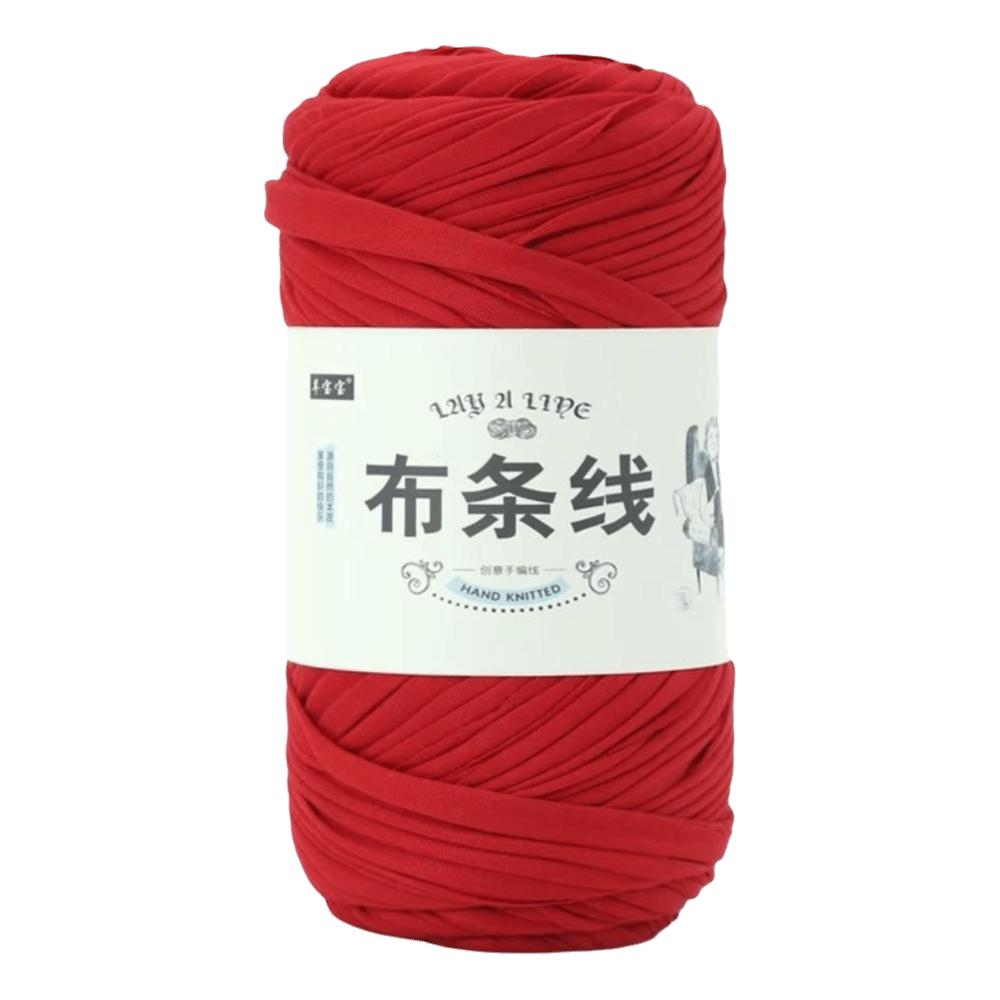 200g 200g Soft Cloth Yarn Thick Threads Polyester Fiber Yarn DIY Crochet Woven Yarn  Hand Knitting красный