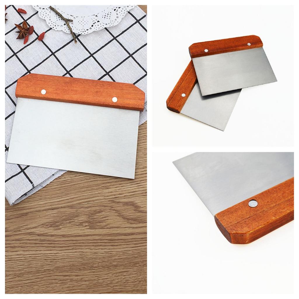 2 Pcs Stainless Steel Chopper Scraper Dough Vegetables Cutter Handy Kitchen Tool