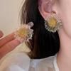 Fashion light luxury high-end stud earrings small fresh flower series earrings sweet and exquisite niche versatile daily earrings