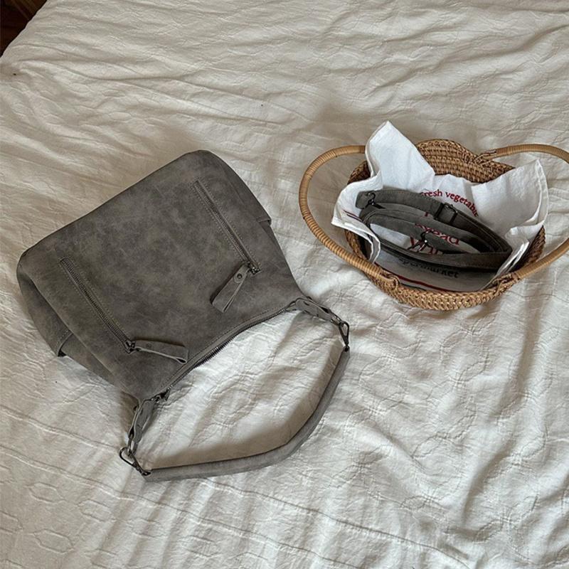 Women Crossbody Bag Luxury Designer Oblique Cross Single Shoulder bag Large Capacity Handbags Retro Matte PU Leather Hobos purse