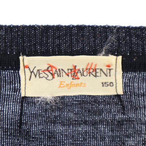 YVES SAINT LAURENT 80s 90s Old Wool Blend Long sleeve sweater 150 knit Kid's Used