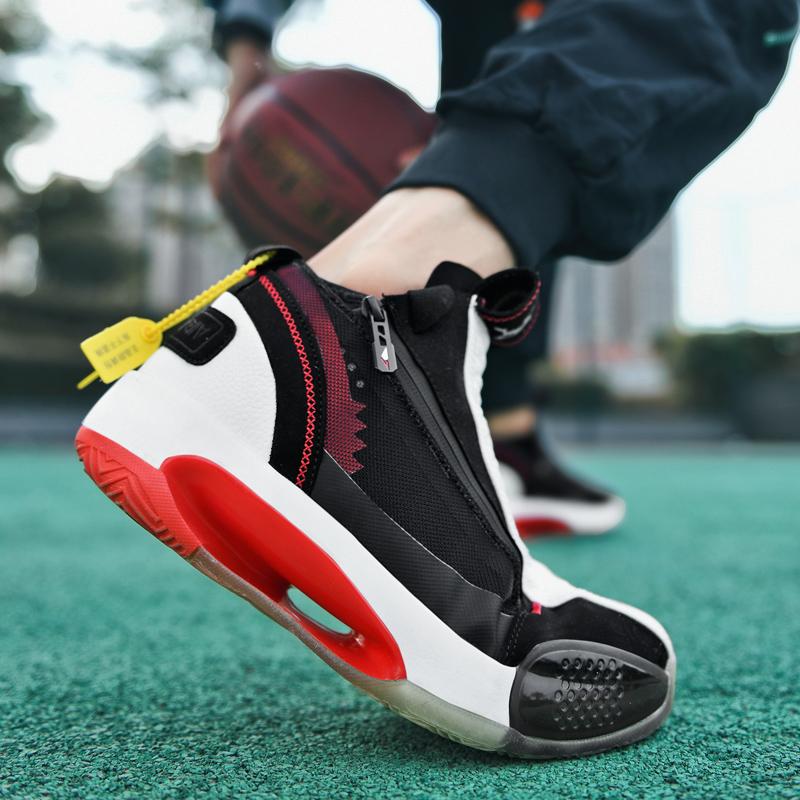 New sneakers high top actual shoes double zipper match color men's shoes Korean sneakers men's fashionable shoes casual