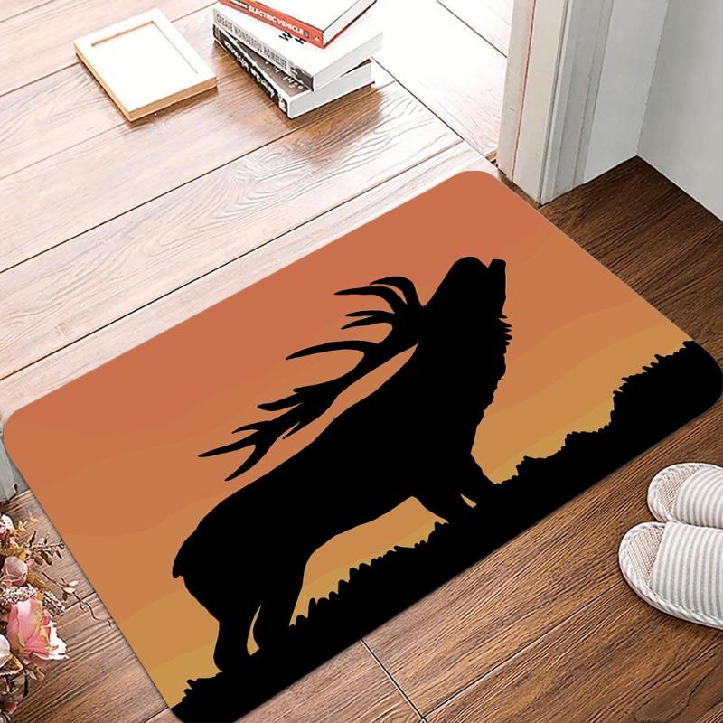 Deer Pattern Non-Slip Waterproof Doormat Easy Clean Entrance Floor Mat Home Decor Durable Minimalism So Fashion and Beautiful