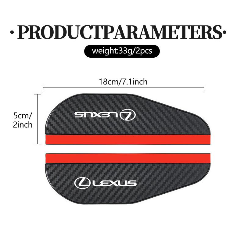 2PCS Car Rearview Mirror Rain Eyebrow Side Snow Sun Visor For Lexus CT ES GS NX IS250 CT200h IS300h ES300h ERX400h NX300h