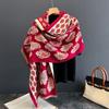 Vintage Cashew Pattern Warm Imitation Cashmere Women Scarf For Autumn Winter Daily Wear