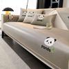 Panda  New Ice Silk Sofa Cushion Summer Cartoon Sofa Mat Cushion Non-Slip One-Piece Sofa Cushion