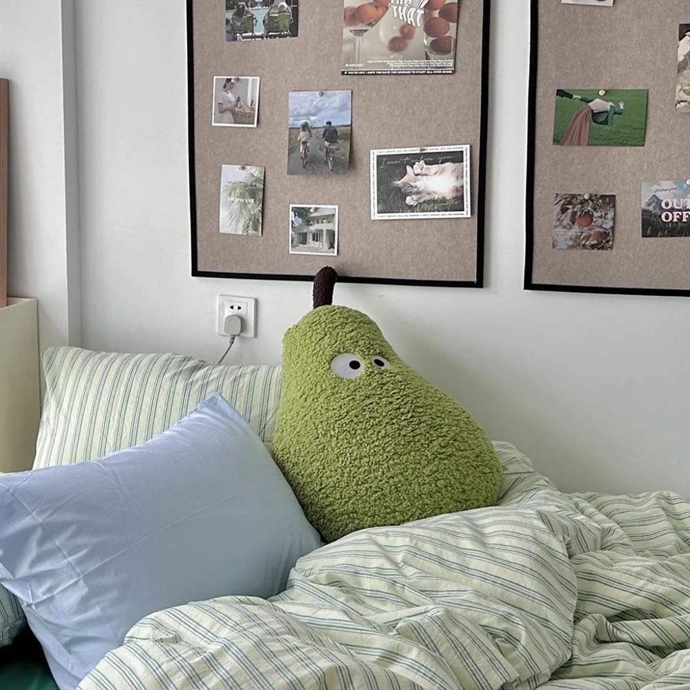 Ein Großes Birnen Plüsch Sofa Schlafen Komfort Kissen Dekoration Beinklammer Grüne Puppe Zum Senden Kinder Geburtstag Weihnachtsgeschenk