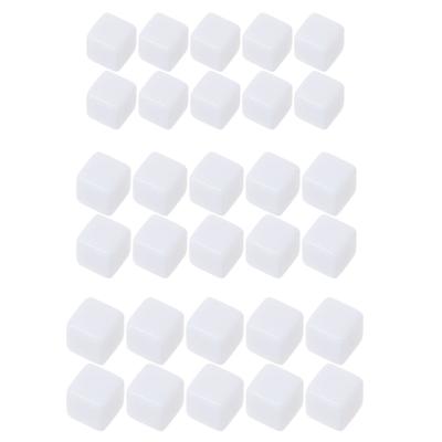 10 stuks/pak Witte Acryl Blanco Dobbelstenen Spel Requisieten Educatief Speelgoed 16/18/20mm voor Kinderen Effen Kleur DIY Dobbelstenen Speelgoed