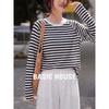 Basic House Women's Striped Long Sleeve T-shirt