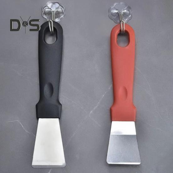 1 Set Wire Brush Oven Scraper Set Anti-scratch Anti-slip Handle Smooth Stainless Steel Grease Remover Gap Cooker Hood Hearth Kitchen Cleaning Tool