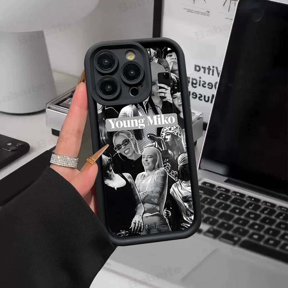 Raper Y-Young-Miko Phone Case For IPhone 17 16 15 14 13 12 11 Pro Max Plus Mini Luck Cover