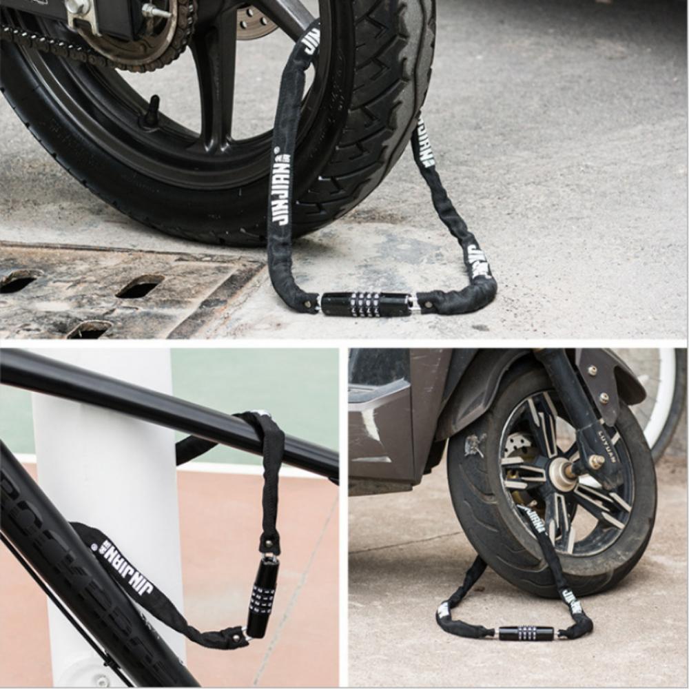 Road Bike Password Lock Bicycle Riding Equipment Electric Bicycle Anti-theft Chain Lock Mountain Road Bicycle Lock Accessories