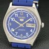 JAPAN VINTAGE SEIKO 5 AUTOMATIC 6309A MENS BLUE COLOR DIAL WATCH A500815-5 R154-a500815